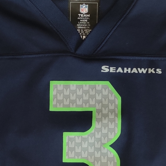 Seattle Seahawks #3 Wilson Youth jersey 7+ - Picture 2 of 3
